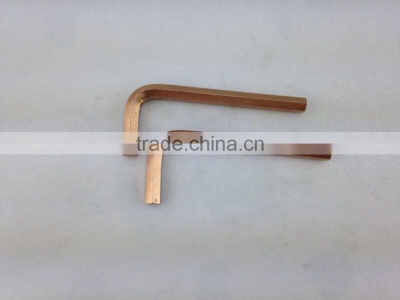 Be-Cu copper brass sparkless hex key,nonsparking hand tools,nonmagnetic hardware tools,17mm 19mm....70mm