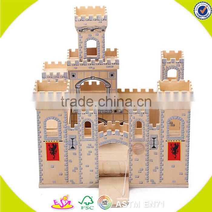 wholesale delicate baby wooden dollhouse playset stylish wooden dollhouse toy for kids W06A033