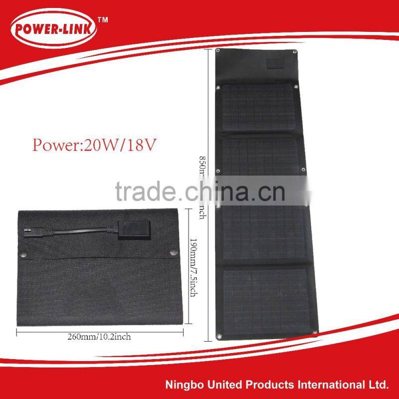 20 Watt solar panel folding camping solar panels Sun power solar 18V solar folding solar charger