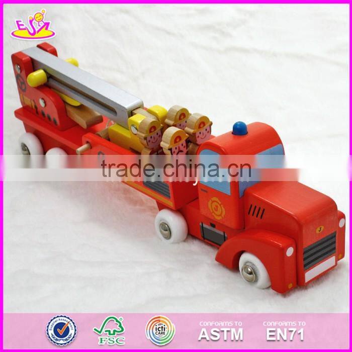 2017 New design wooden engineering car toys for 5 year old boys W04A288