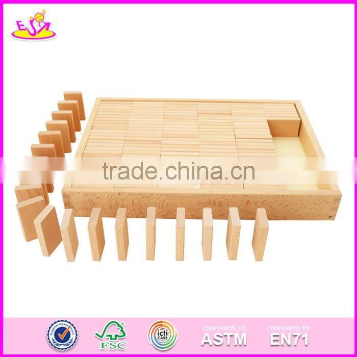 2017 new design funny kids play wooden dominoes toys for sale W15A075