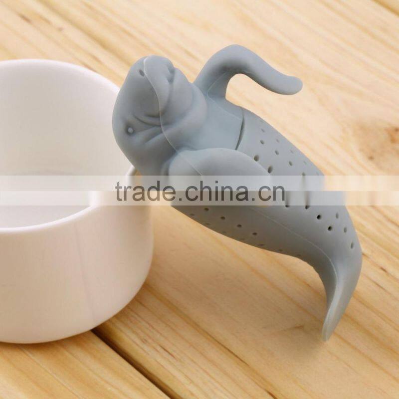 The Silicone Shark Shape Tea Infuser Maker Set Cup Decor Tea Bag Strainer Filter