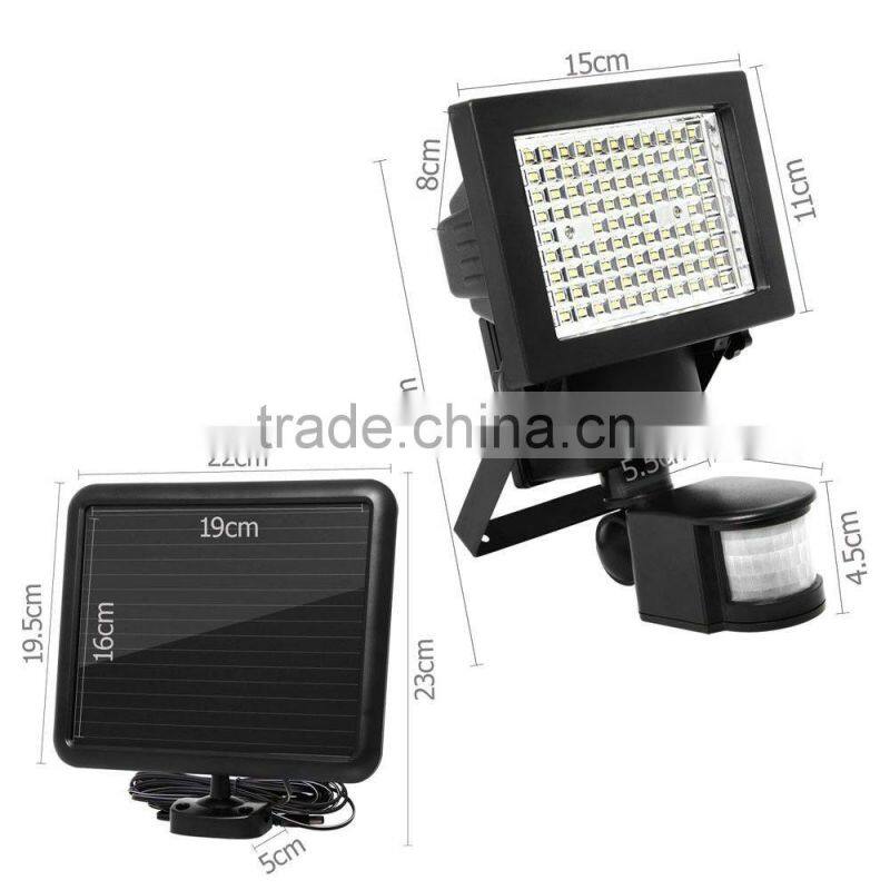 100 LED SOLAR POWER RECHARGEABLE PIR MOTION OUTDOOR SECURITY WALL LIGHT , GARDEN SENSOR LIGHT, MOTION SENSOR SECURITY LAMP