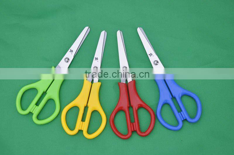 colorful plastic handle office scissors