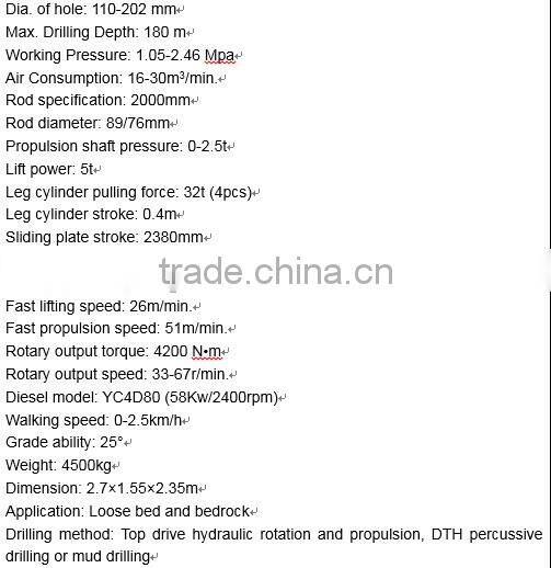 Lower Cost Enonomical Type Crawler Water Well Drill for Sale