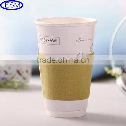disposable printed tea heat resistance cup sleeve custom printed paper sleeves