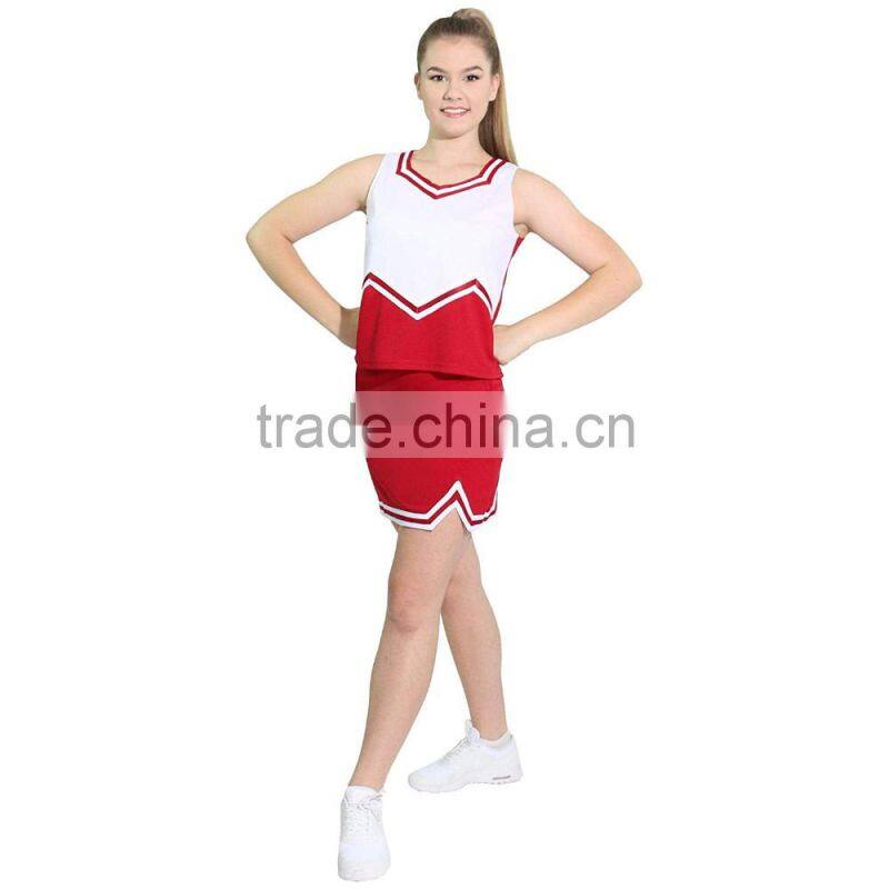 Custom Cheerleading Clothes Womens double V notch A-Line Design Cheer Uniform Skirt Cheerleading Uniforms For Adults