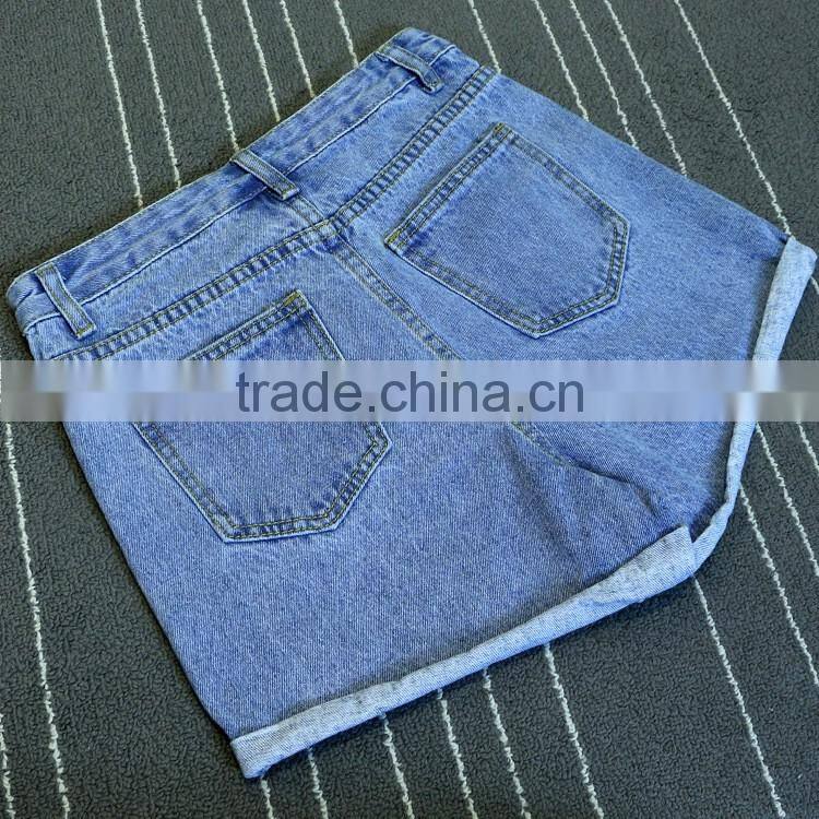 Summer new design wholesale short jeans womens fashion ladies short jeans pants