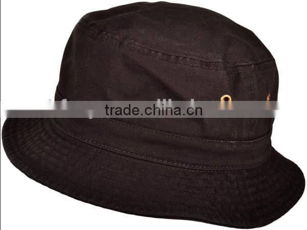 2014 New Fashion Cotton Custom Plain Stone Washed Bucket hat