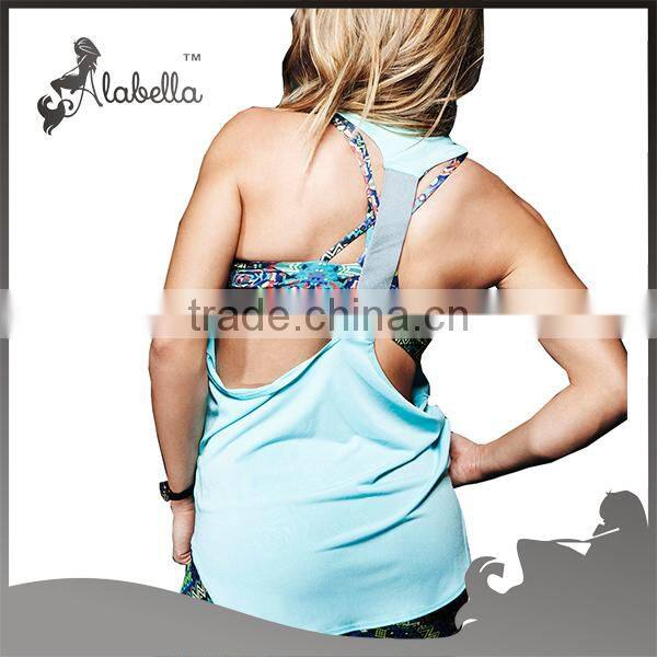 Hot girl sexy racer back stringer tank top