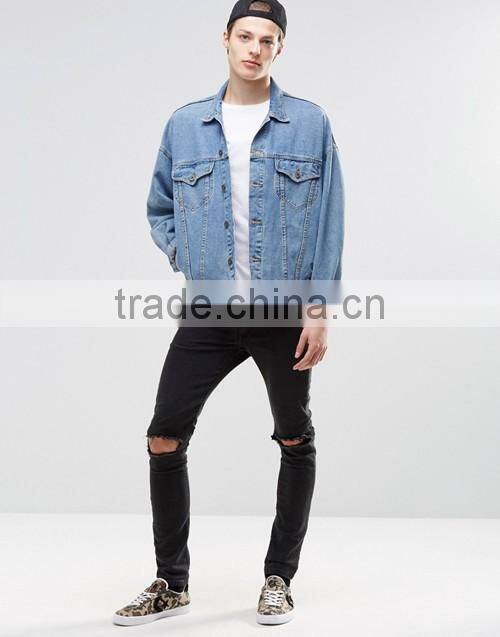 Wholesale men 100% coton super longline stepped hem plain white t-shirt in bulk