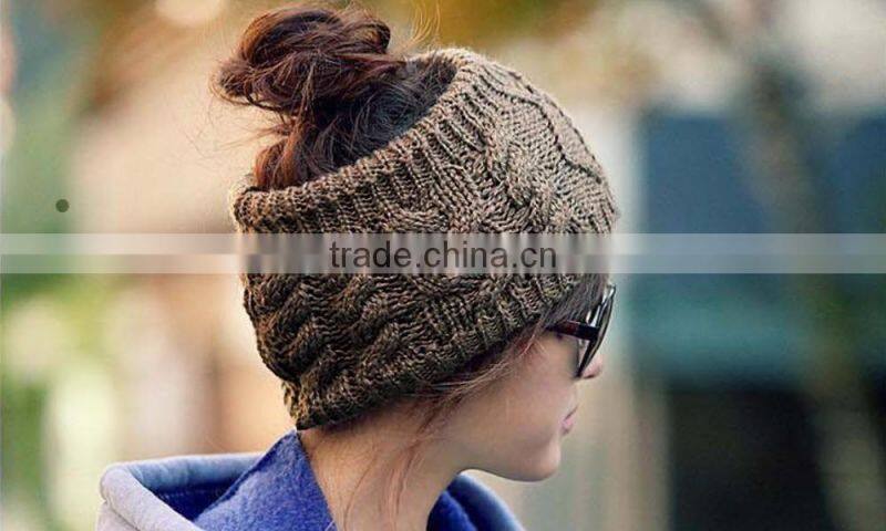 Grils Elastic Woolen Headband Hair Band/Woman Winter Crochet Headbands