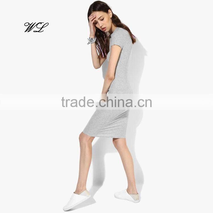 2017 Fashion Design Hot Selling Summer Dress Women Knit Fabric Dresses