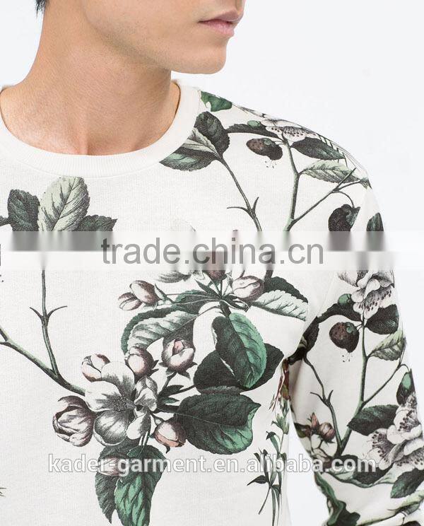 New Product for Mens Floral Sweatshirts Printing Sweatshirt For Men