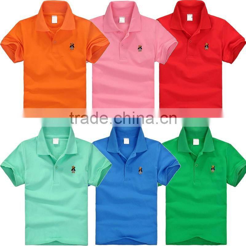 2017 Custom OEM high quality 100%cotton school uniform polo shirts design