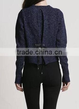 EY0858S Europe Style 2016 Women Pure Color Knitted Pullover Sweater