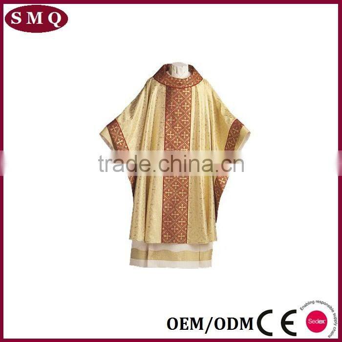 2017 factory supply jacquard wholesale customize green chasuble
