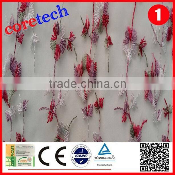 popular fashion polyester embroidered fabric factory
