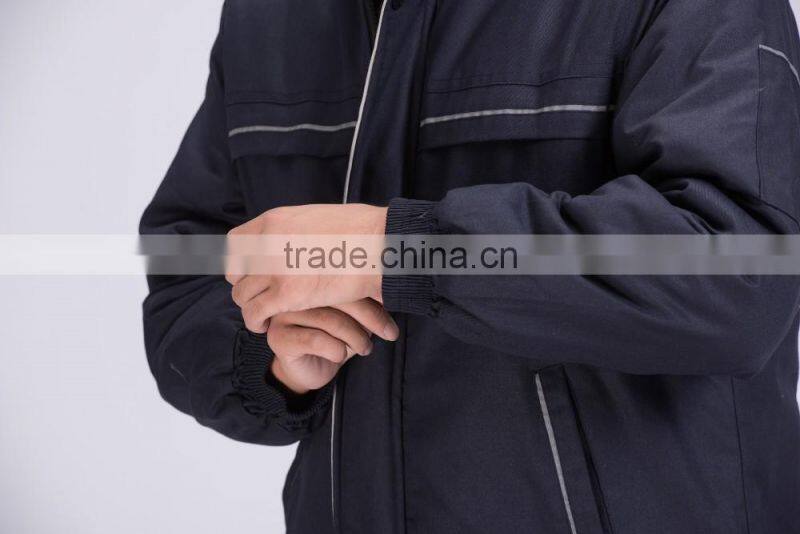 Industrial hi-vis workers safety clothing with reflect light winter cotton coat