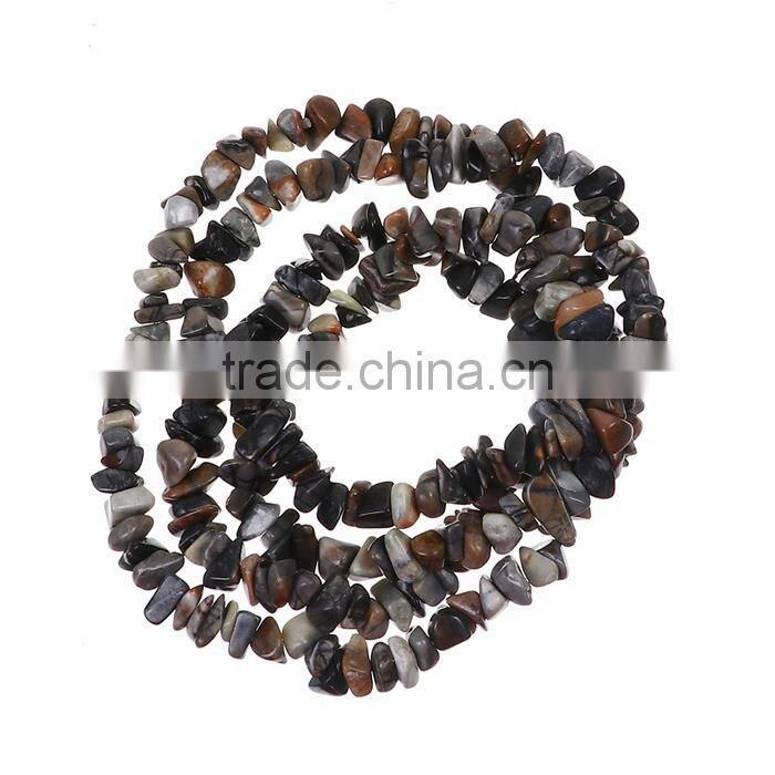 Stone Gemstone Loose Beads Irregular Dark Gray