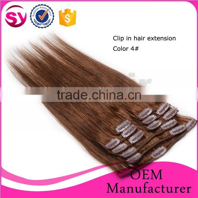 Factory Wholesale Price Cheap 100% Human Hair Clip In Hair Extension, Clip In Hair Extensions For African American