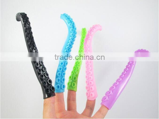 New environmental plastic octopus tentacle toy mini finger prank/tricky toys