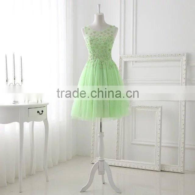 New Fashion Elegant A-line Sexy Scalloped satin with sahses formal evening dress prom dresses ED627