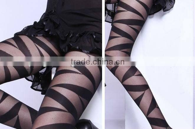 Europe America Style Winter Fashion Sexy Gabriella Criss-Cross Over Pattern Bandage Cheap tube shiny Spandex Women Pantyhose