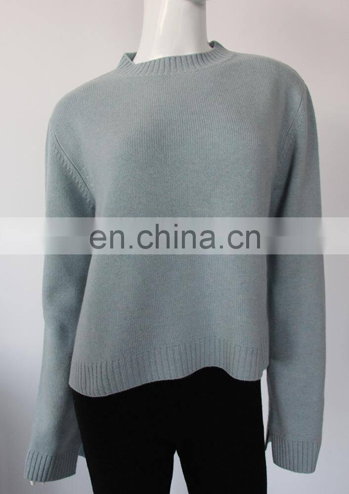 China Factory Price Navy Cashmere Sweater Women Pullover Sweater For Sale