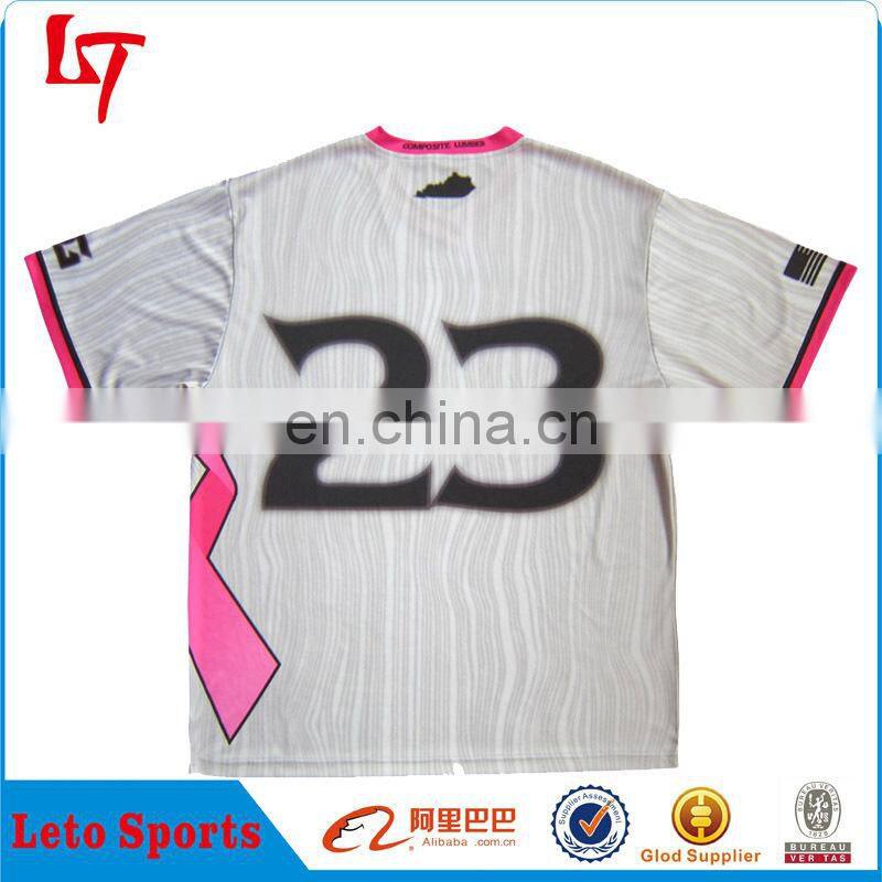 Custom sublimation lacrosse shooting shirt youth lacrosse shooter shirt