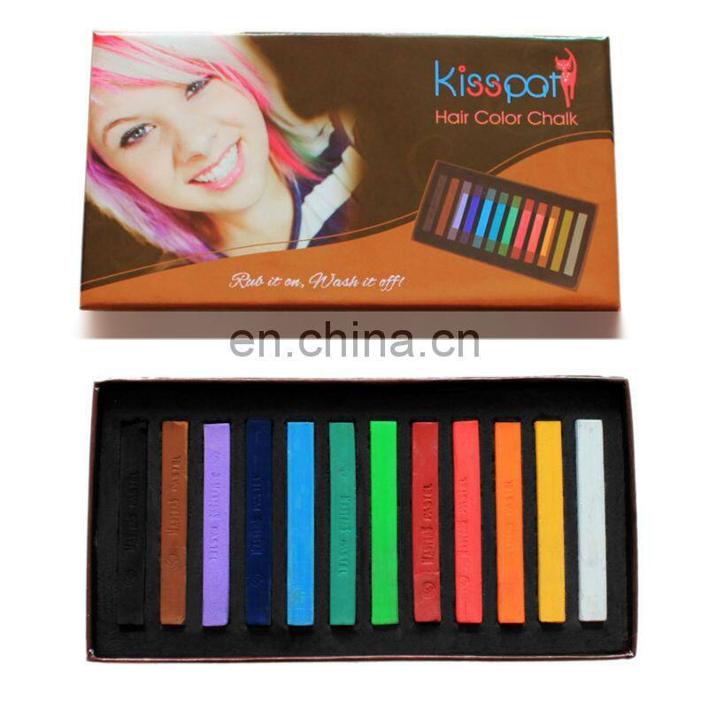 Top selling colored 24pcs/pack hiar chalk powder pastels