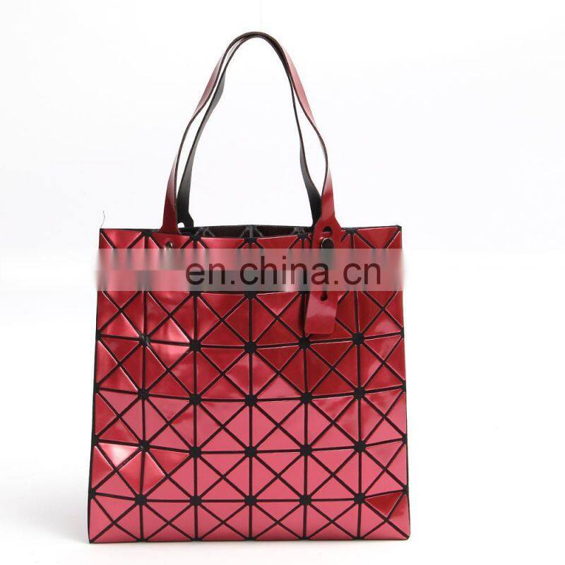 Laser Tote Bag Lady Geometry Plain Split Joint Shoulder Bags Women Sequins Handags