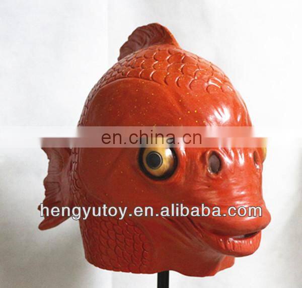 Real Taken Golden Fish Mask,New Animal Mask,Halloween Top Sale Fish Head Mask