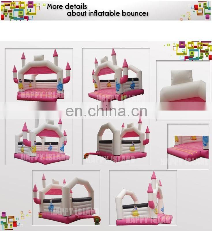 Hola red and yellow colorful PVC tarpaulin inflatable bounce house for sale