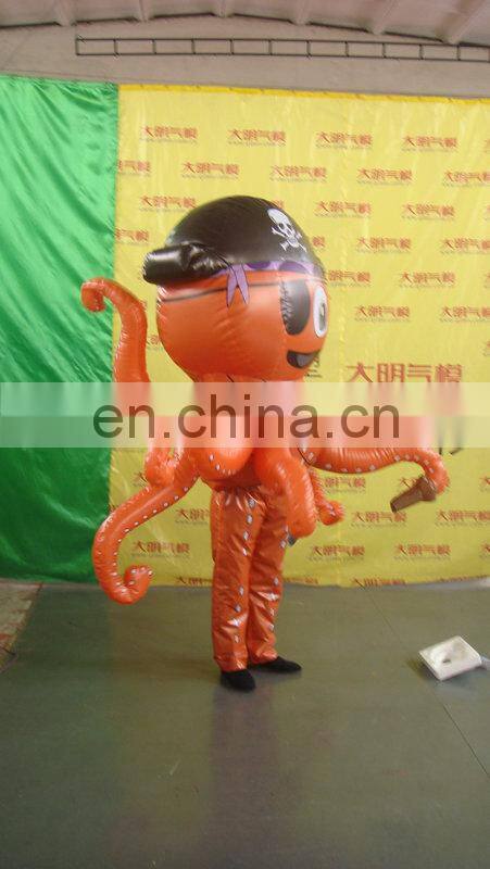 customized printed backpack inflatable octopus costume for adults