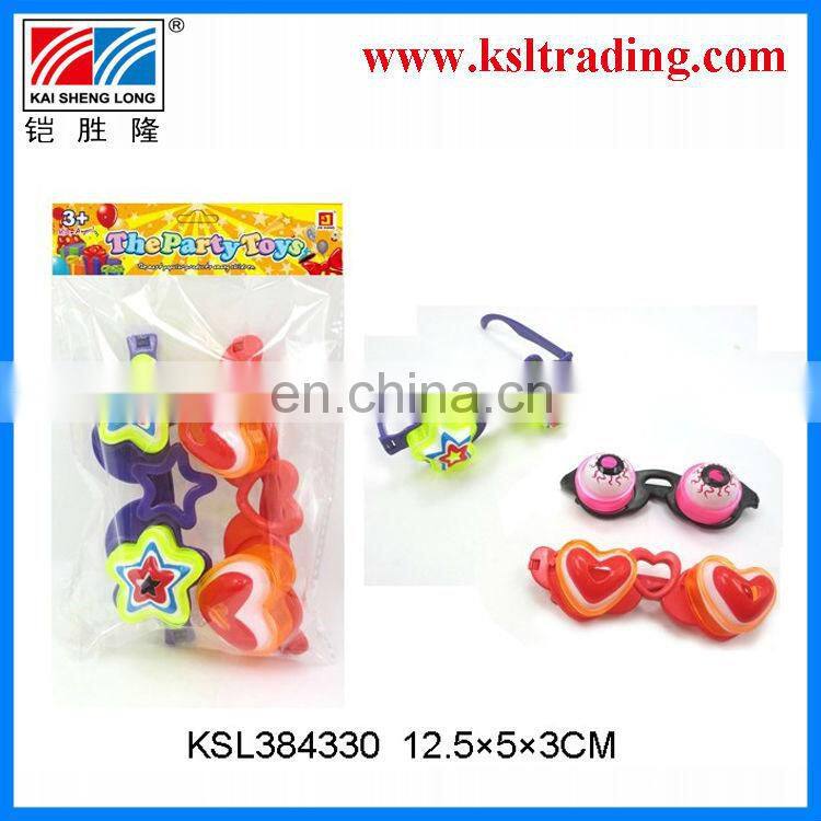 Promotional toy children plastic toy glasses(3pcs)