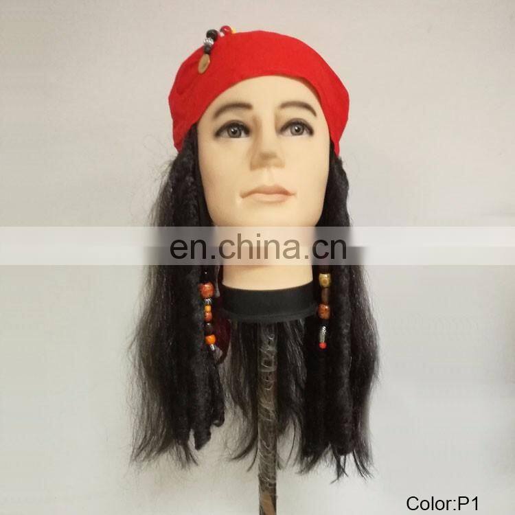 Party pirate red scarf wigs MW-010