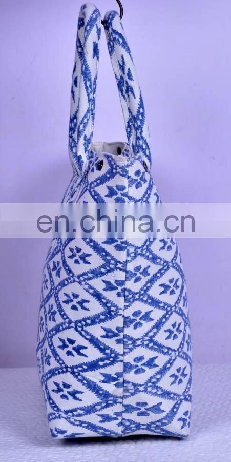 Indian Ikat Shoulder Bags Throw Hand Block Printed Hobo Bag Women Bag