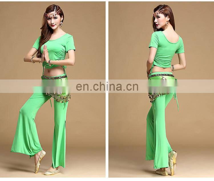 T-5115 Modal summer short sleeve practice belly dance costume