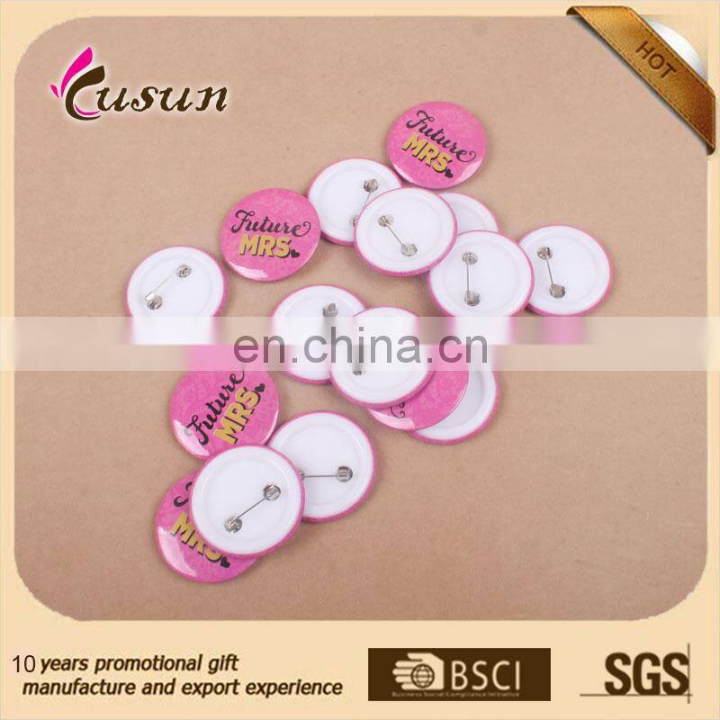 Customized Security Pin Round Metal Button Badge
