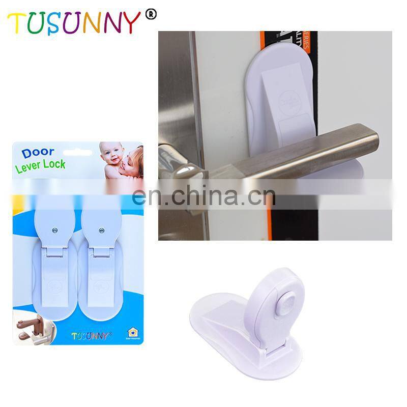 Childproof Safety Door Lever Lock (2 Pack)