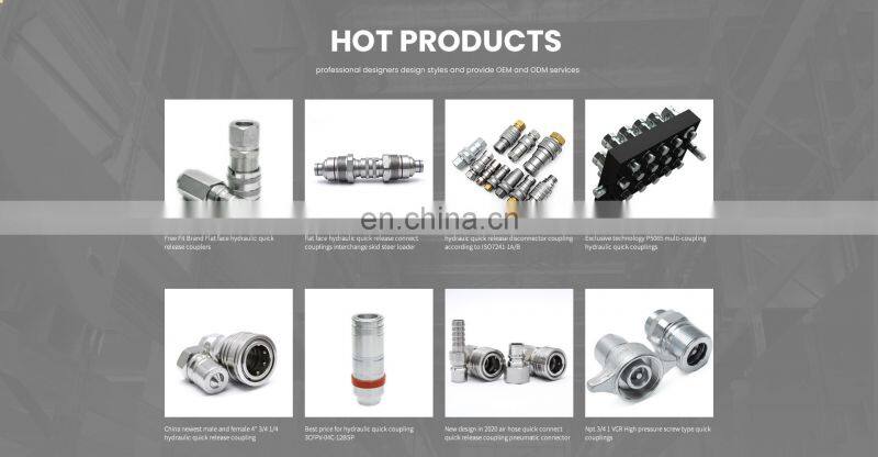 1/2 body 3/4 SAE male coupling connect under pressure for skid steer loader hydraulic power transmission