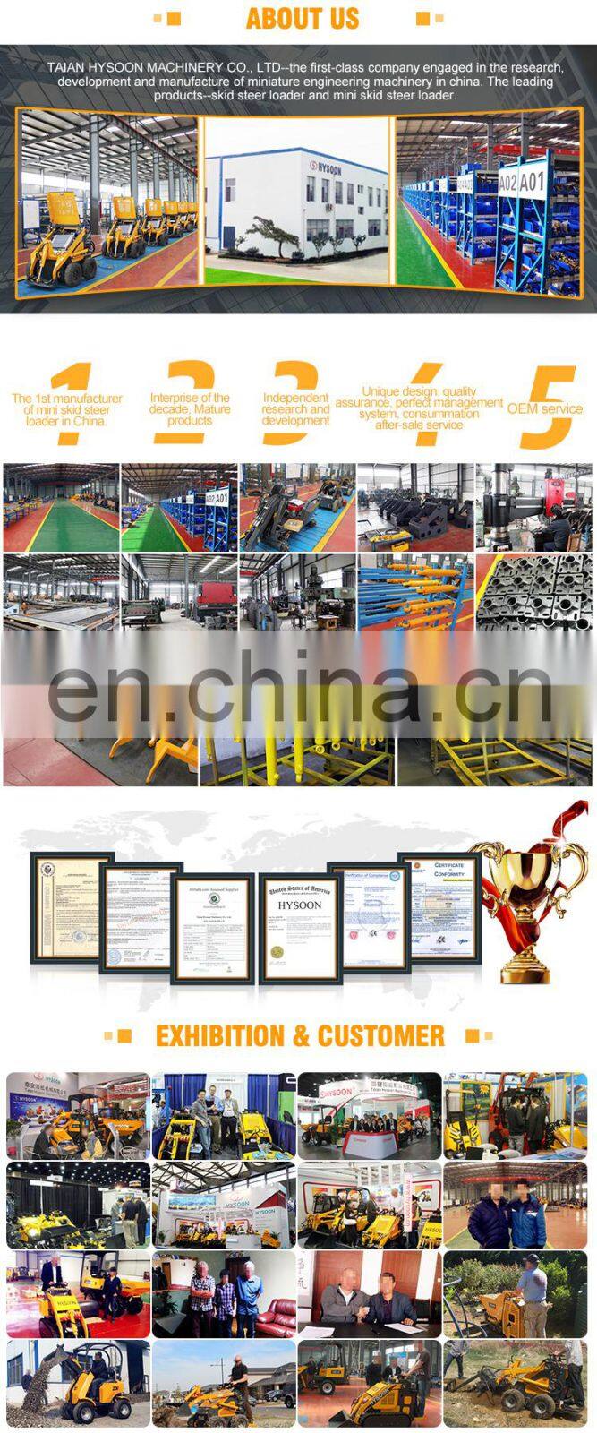 Agricultural farm machinery articulated mini wheel loader price for sale