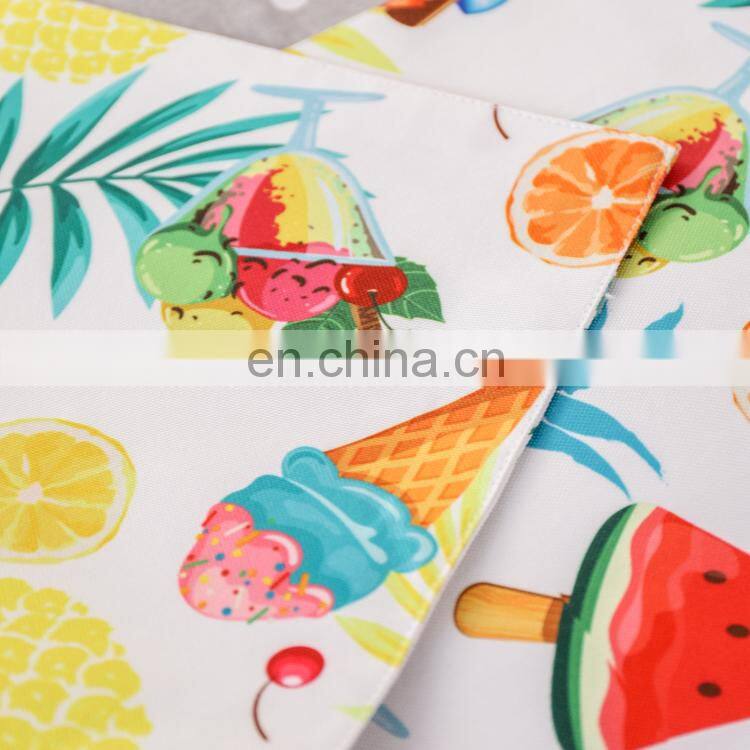 Digital Print 100% Polyester Printed Summer Fruit Table Cloth Runner for Wedding Party Banquet Decoration