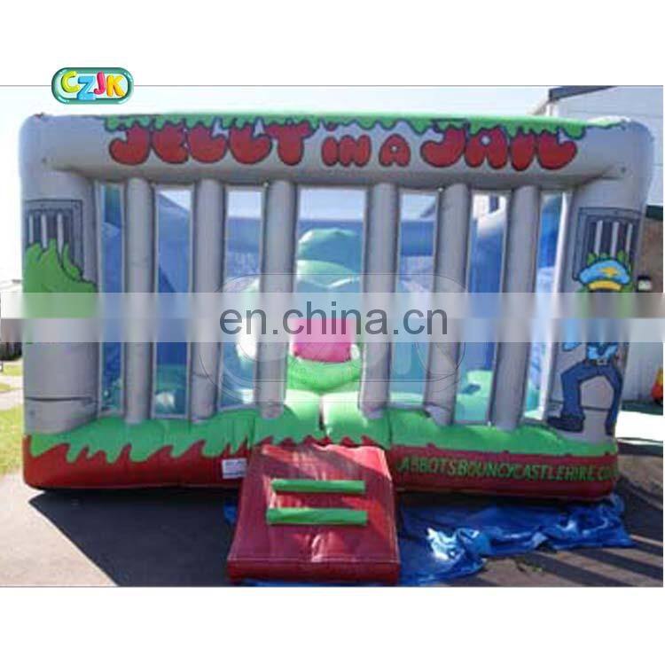 cage jelly in a jail prison inflatable jumper bouncer jumping bouncy castle bounce house