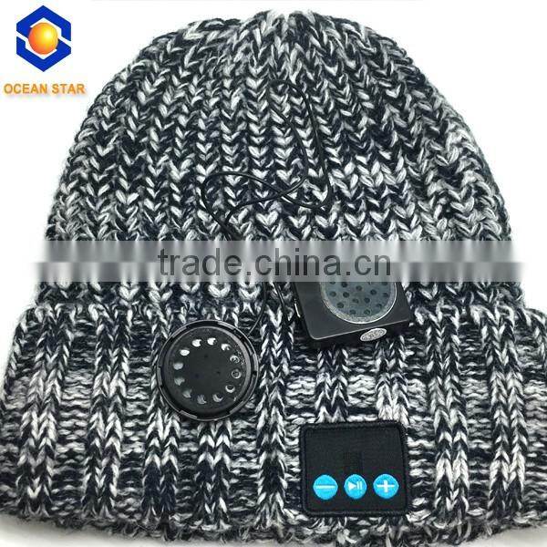 Good quality beanie hat bluetooth run hat black fashion bluetooth sport hat