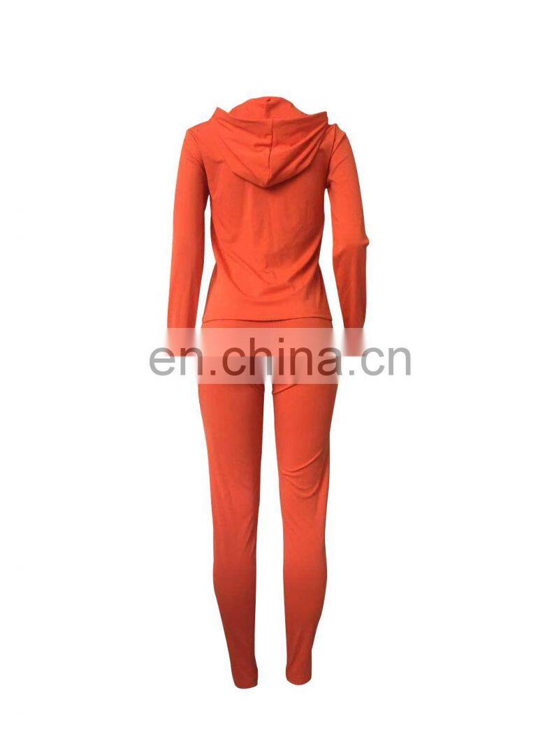 custom brand Women Jogger 2 Piece Pants Set Sweatsuit For Women 2021 Jogging Suit Tracksuit top+pants zipper coat