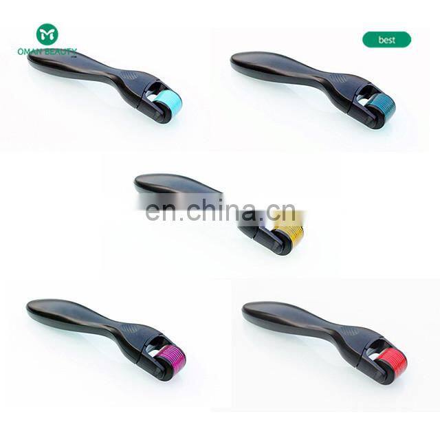 High quality 5 in 1 0.25mm 0.3mm 0.5mm 0.75mm facial roller hair regrowth skin beauty stainless steel  derma roller