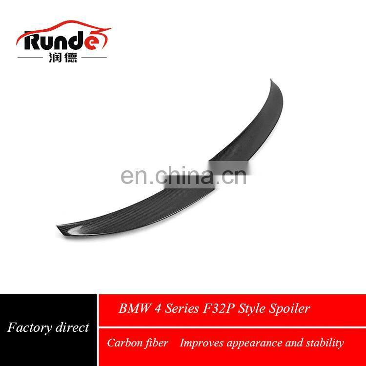 Runde Accessories Decoration Performance P Style Carbon Fiber rear Spoiler Wing for 2013-2020 BMW 4 Series F32 spoiler