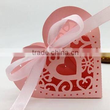 Online Sale Decorative Christmas Cheap Empty Gift Boxes with Pink Knot